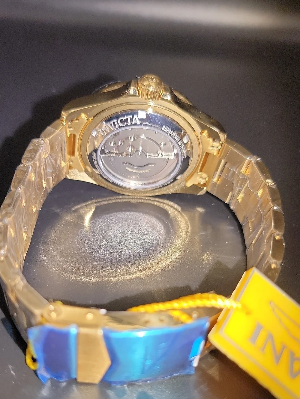 Invicta Pro Diver 69741 Automatic Mens Gold SS Watch & Bracelet Gold Copper Dial